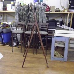 レトロ 木製 イーゼル ビンテージ アンティーク ディスプレイ 北欧 ガーデニング 店頭 什器 札幌市 厚別店の画像