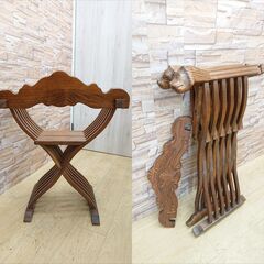 イタリア製 ITALY サヴォナローラ・サボナーラ 折り畳み式 木製チェア