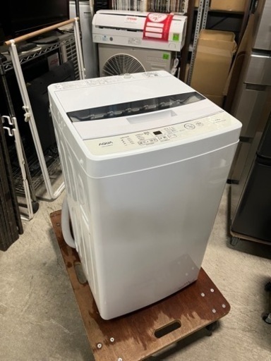 ☆明治屋なら高年式も安い!!☆ AQUA 全自動電気洗濯機 2022年 4.5kg AQR-S4MBK(W)