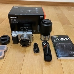 【ネット決済・配送可】SONY α6400 ダブルズームキット　...