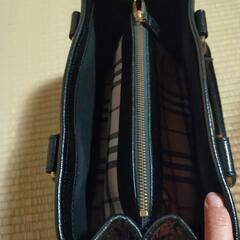 BURBERRY★ハンドバッグ ノバチェック レザー BLACK!!の画像