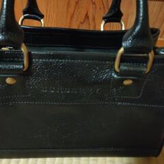 BURBERRY★ハンドバッグ ノバチェック レザー BLACK!!の画像