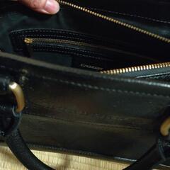 BURBERRY★ハンドバッグ ノバチェック レザー BLACK!!の画像