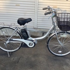 61 パナソニック電動アシスト自転車vivi 24インチ シルバーボディー
