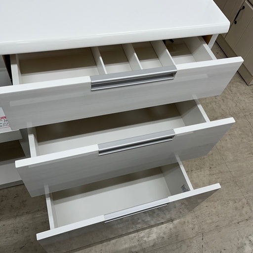 J2470 良品 NITORI ニトリ ダリア DAHLIA-100KB-WH 食器棚  キッチンボード　クリーニング済み 　【リユー