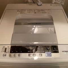 HITACHI 全自動洗濯機　白い約束　7kg 2019年製の画像
