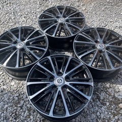 ワ）weds ウェッズ Fang GYLE 16×6.5J +47 5H PCD114.3 ブラックポリッシュホイール ハブ径60㎜ 4本セット