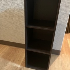 【受付終了】CDラック3段(ブラウン) 0円