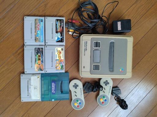 【決まりました】スーパーファミコン本体＋ゲームカセット5本＋ブラウン管テレビデオ21インチ
