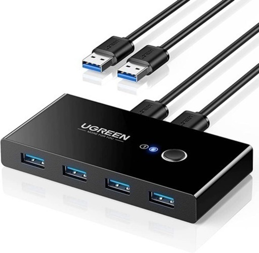 UGREEN 切替器 3.0 高速転送 USB 切り替え PC2台用
