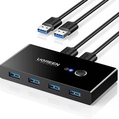 UGREEN 切替器 3.0 高速転送 USB 切り替え PC2台用