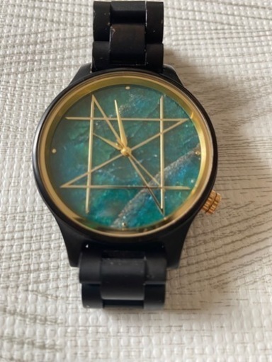 QUARTZ MODEL クオーツモデル/ブルーグリーンアパタイト 天然木バンド