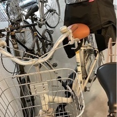 チャルド椅子がある自転車の画像