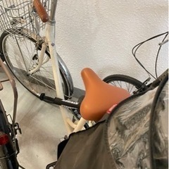チャルド椅子がある自転車の画像