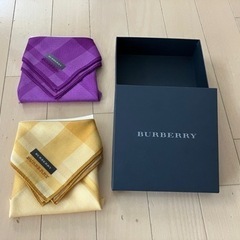 【未使用】Burberry （バーバリー）ハンカチ　2枚