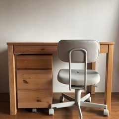 【無印良品】　デスク・キャビネット・ワーキングチェア3点セット