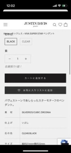 ジャスティンデイビス　ネックレス