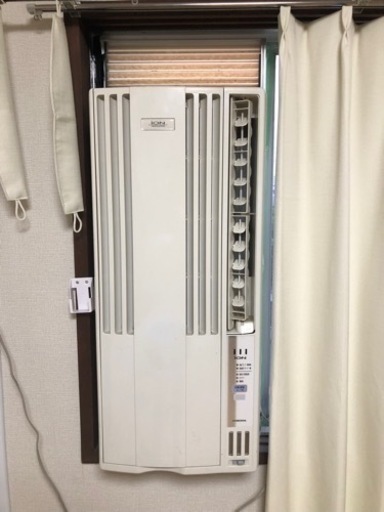 取引済。　内容要確認　冷房専用　窓用　エアコン　リモコン純正欠品（代用リモコンにて操作）