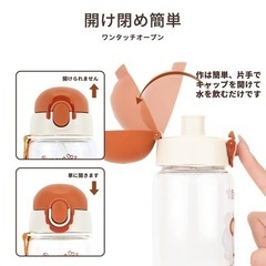 Bunnytooストロー付きキッズウォーターボトル(Tritan)、漏れ防止の画像