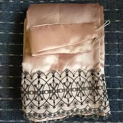 カーテン2枚組　ピンク　レース　プリンセス