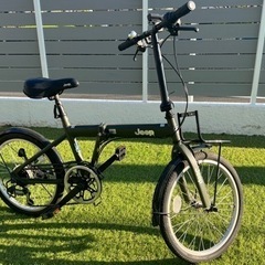 JEEP折りたたみ自転車モスグリーンの画像