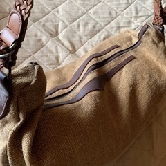 ジュートショルダー型ボストンバッグ