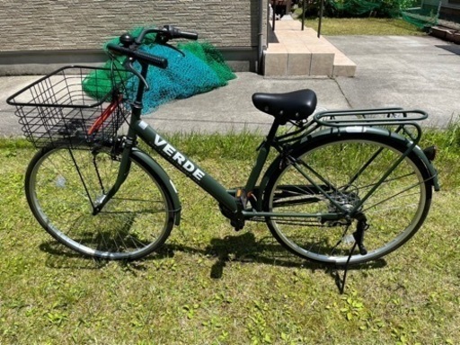 自転車　通学用　27インチ　オートライト