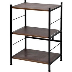 レンジ台 幅60cm 北欧 3段 ラック ボード おしゃれ 大型レンジ対応 キッチン収納の画像