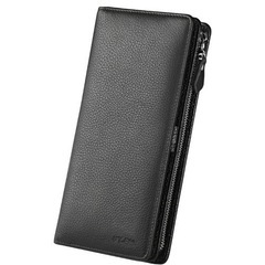 ⭐️半額以下⭐️ 長財布　本革　メンズ　黒　ギフトBOX付き