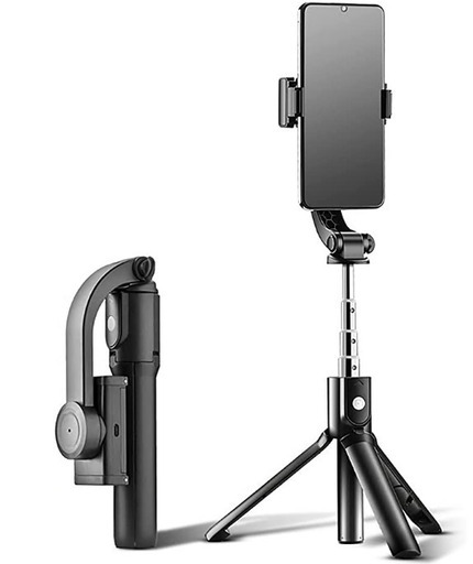 D15 Seimina スマホジンバル スタビライザー 単軸 片手持ち 自撮り棒 Bluetoothリモコン付き 360度自動/手動回転 三脚 手ブレ防止 安定撮影 折り畳み式 iPhone/Android対応