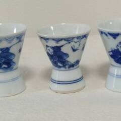 骨董品 鍋島焼 唐子おちょこ5客 ワレ・ヒビ有の画像