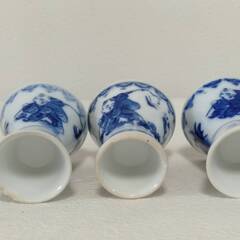 骨董品 鍋島焼 唐子おちょこ5客 ワレ・ヒビ有