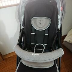 ②A型ベビーカー ピジョン ランフィ RA8 新生児 シュシュグレー