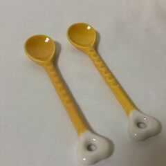 湯呑み　カップ　スプーン　イエローの画像