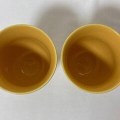 湯呑み　カップ　スプーン　イエローの画像