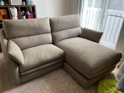 カウチソファー2人掛 ベージュ