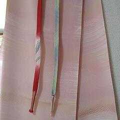 値下　帯留め帯揚げのセット　ピンク　ブルー　赤