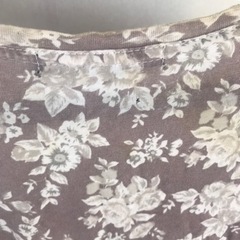 花柄パープル半袖シャツの画像