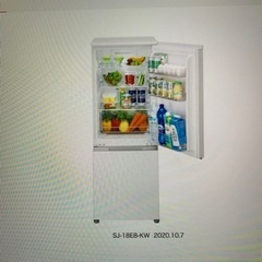 エディオン【2020年製】SHARP 179L ドアノンフロン冷蔵庫 の画像