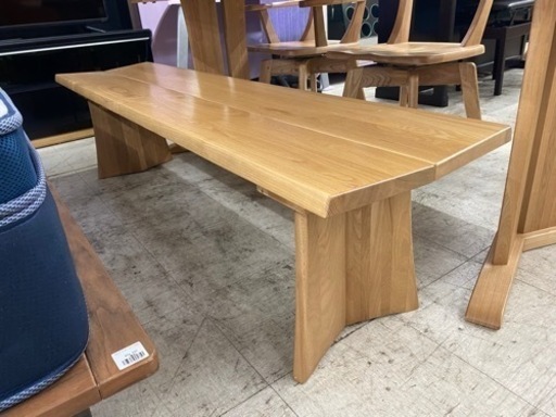 【愛品館 江戸川店】筑波産商 ベンチダイニングテーブル5点セット ID:152-008519-007