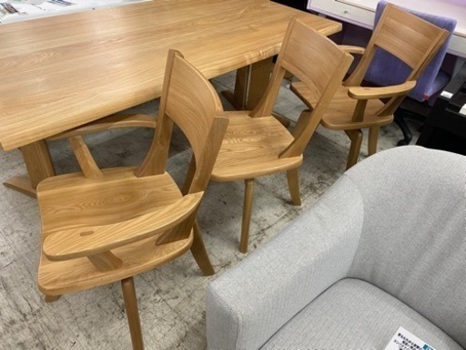 【愛品館 江戸川店】筑波産商 ベンチダイニングテーブル5点セット ID:152-008519-007
