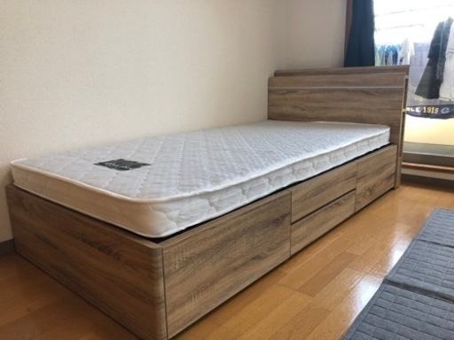 シングルベッド　フレーム&マットレス