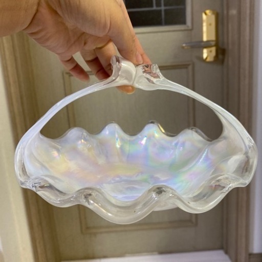ガラス大皿ガラス製盛り皿デザートプレートフルーツ皿花器菓子盛り鉢