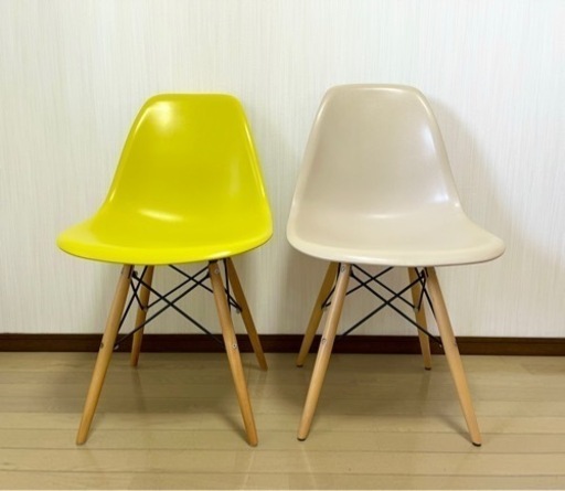 イームズ シェルチェア DSW 木製脚 2脚セット