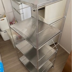 【5/25まで】無印良品　ステンレスユニットシェルフ、ステンレス棚セットの画像