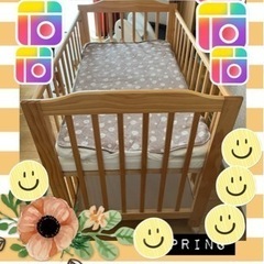 ベビーベッド、ベビー布団、布団カバーの画像