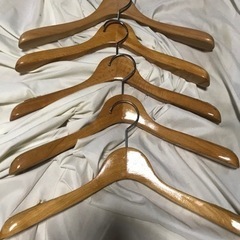 木製ハンガー五本セット