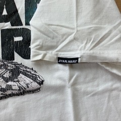 Tシャツ　白　カットソー　メンズ　トップス　スターウォーズ　ミレニアムファルコンの画像