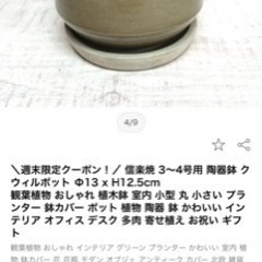 値引き鉢　プランター　2個セット　信楽焼き　3〜4号　友膳　ディウ゛ェールサークル(受皿付)/の画像