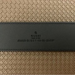 【GUCCI】ダブルG バックル レザー ベルト ブラック メンズ レディースの画像